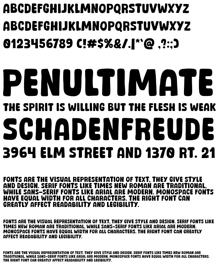 Image descriptive du font